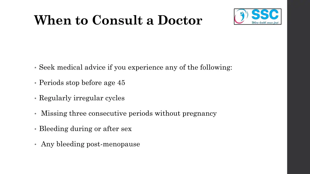 when to consult a doctor