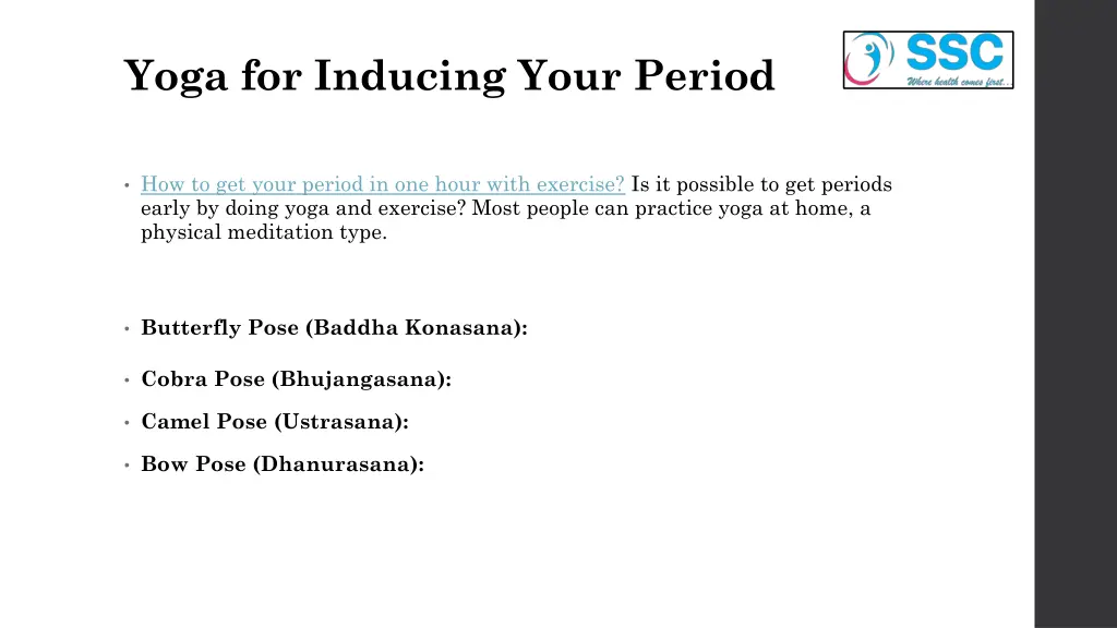 yoga for inducing your period