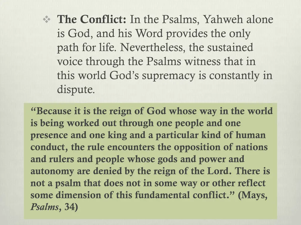 the conflict in the psalms yahweh alone