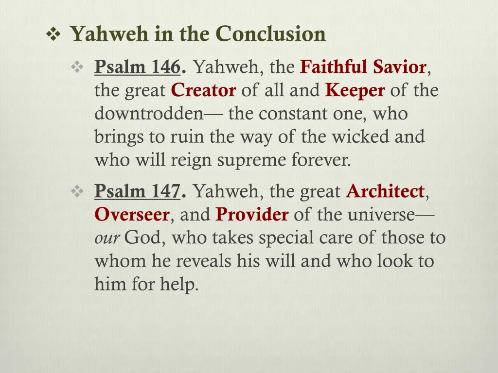 yahweh in the conclusion psalm 146 yahweh