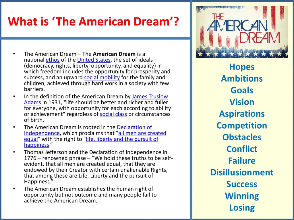 what is the american dream