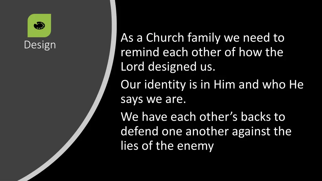 as a church family we need to remind each other