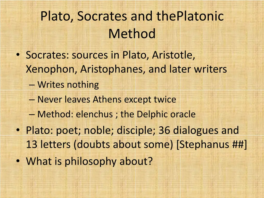 plato socrates and theplatonic method