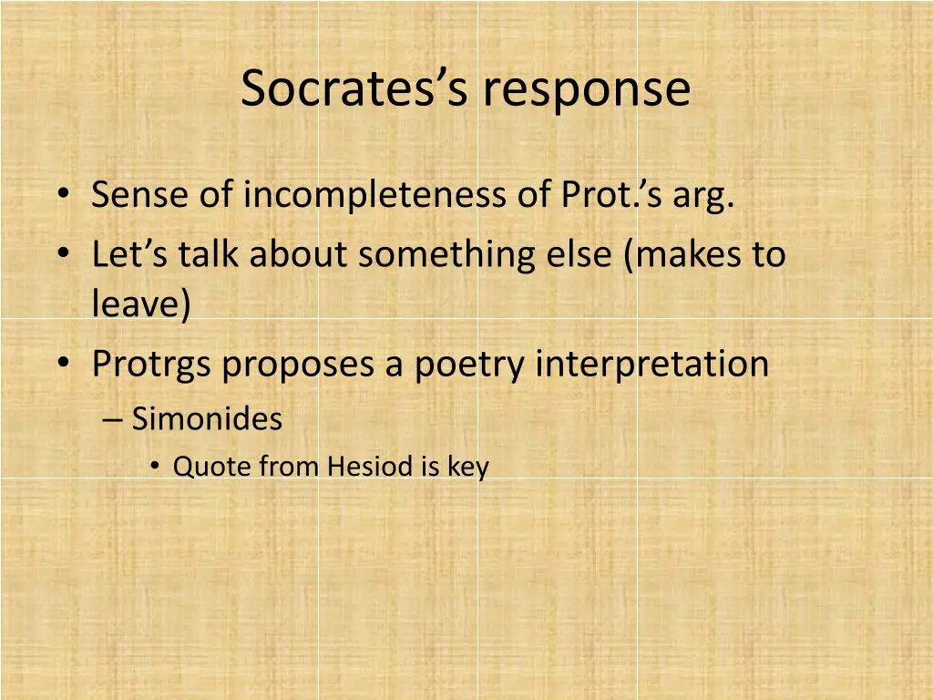 socrates s response