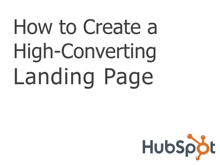 how to create a high converting landing page