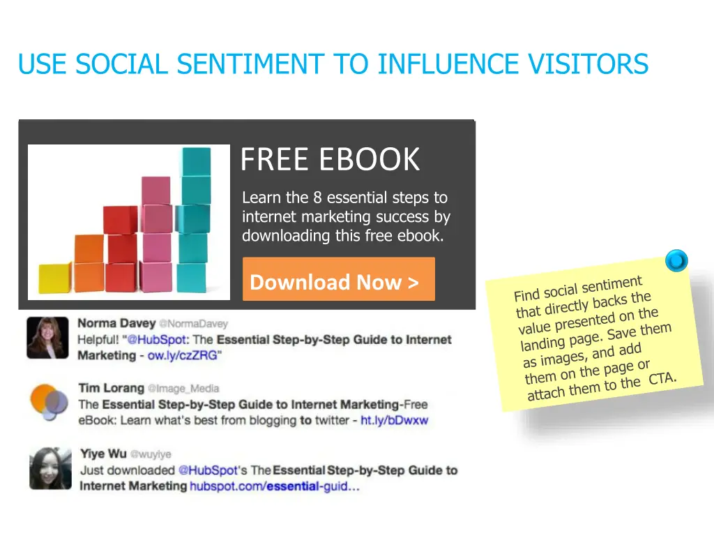 use social sentiment to influence visitors