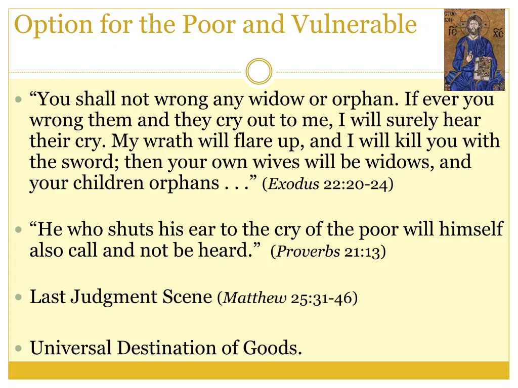 option for the poor and vulnerable