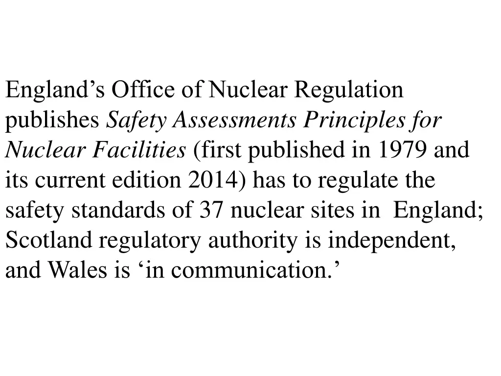 england s office of nuclear regulation publishes