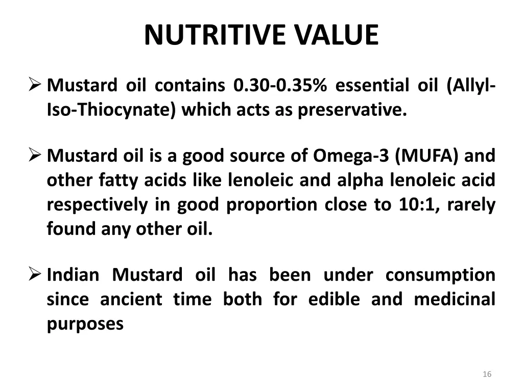 nutritive value