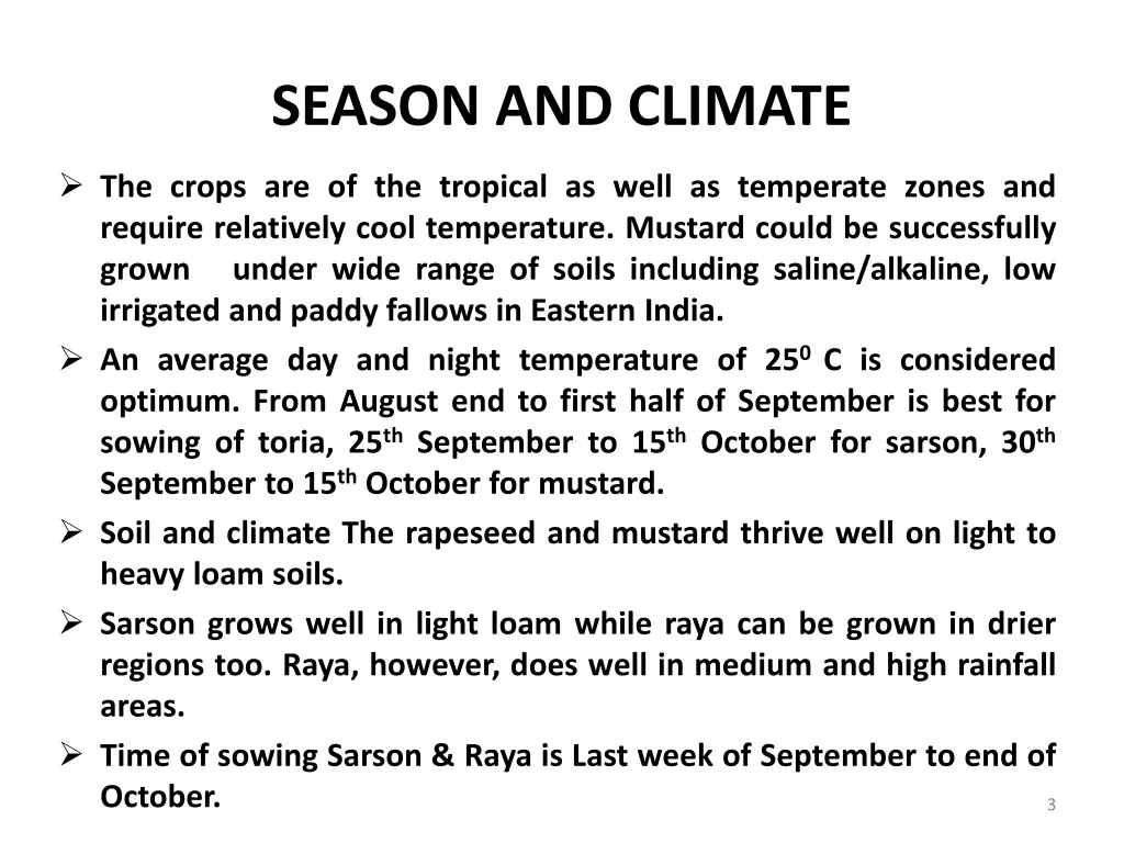 season and climate