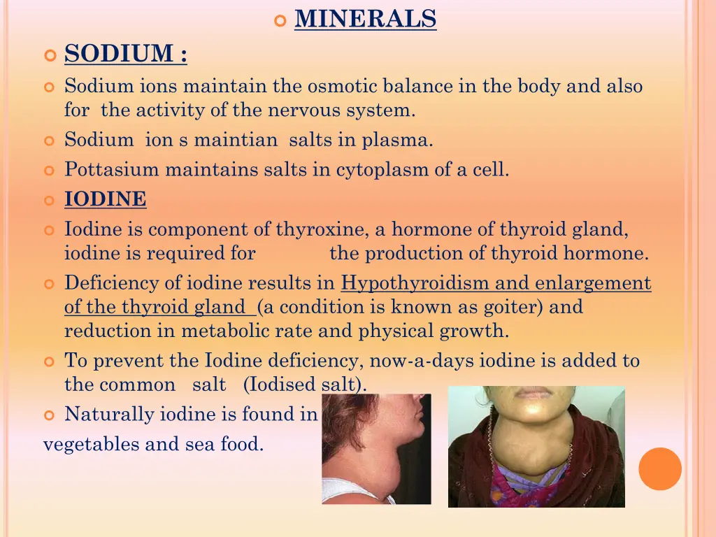 minerals