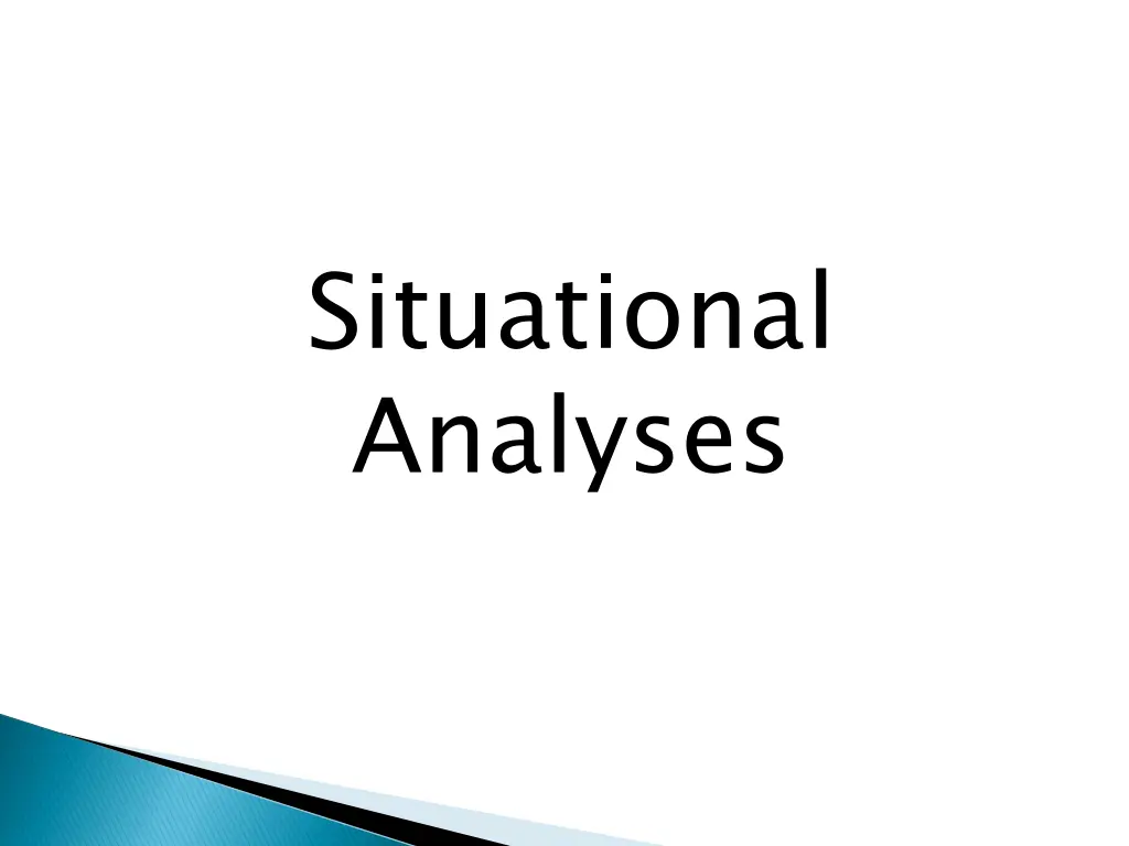 situational analyses