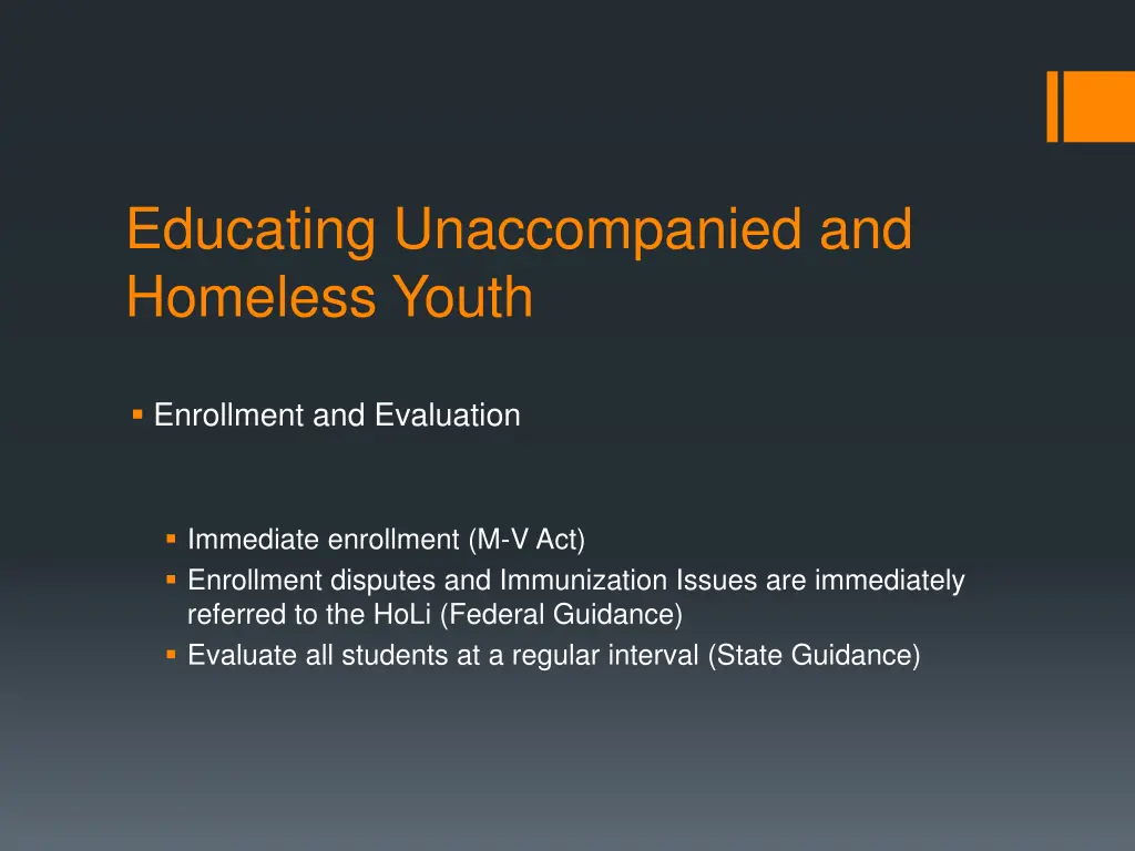 educating unaccompanied and homeless youth 15