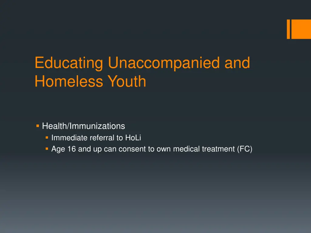 educating unaccompanied and homeless youth 26