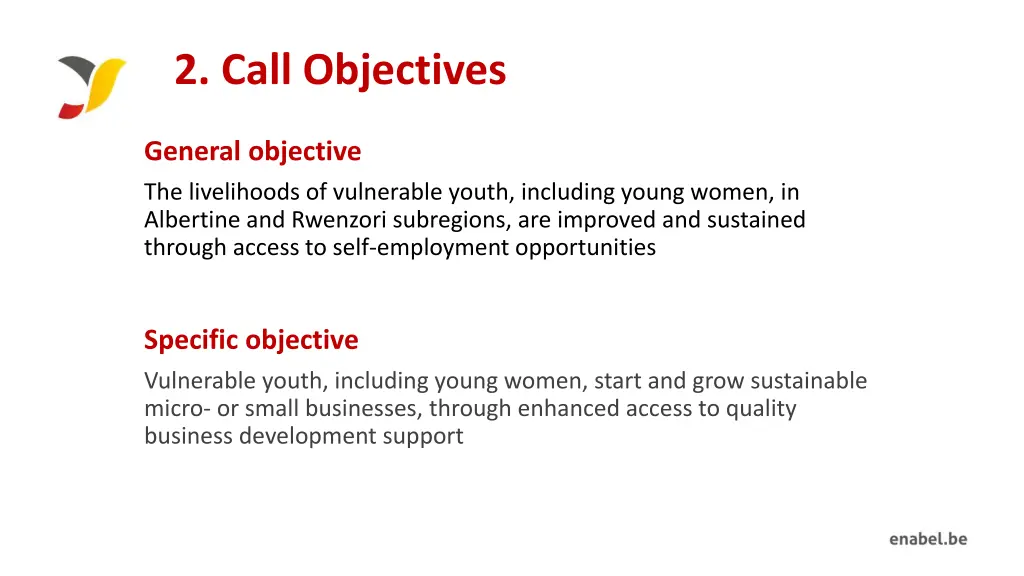 2 call objectives