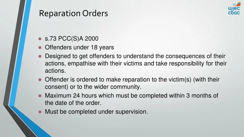 reparation orders