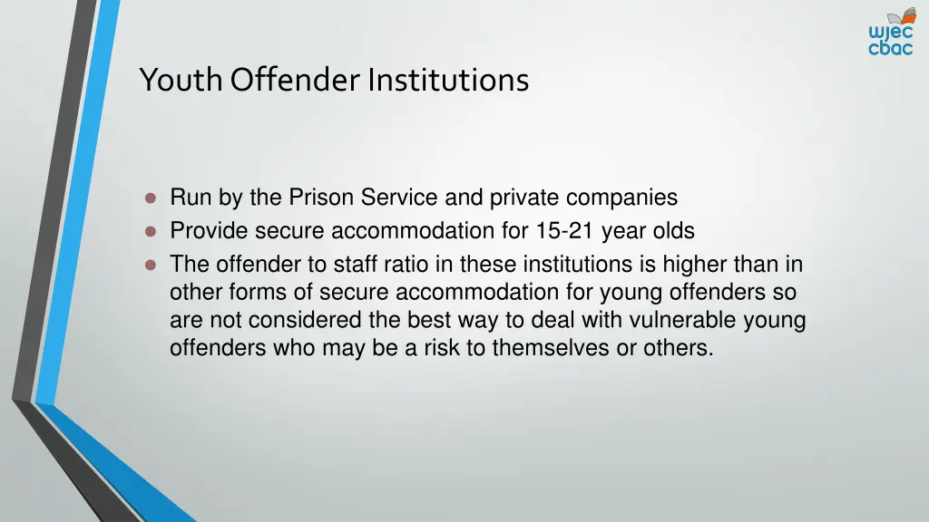 youth offender institutions