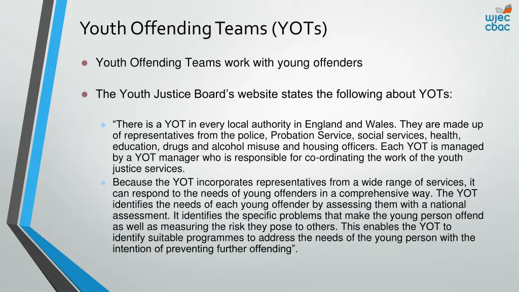 youth offending teams yots