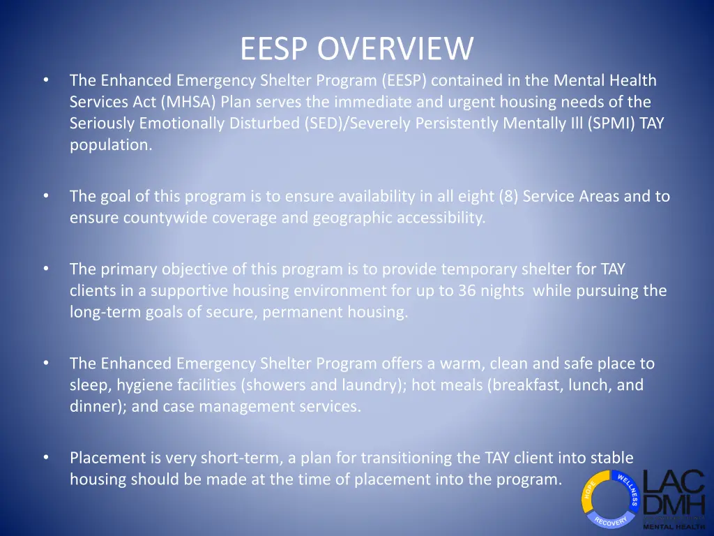 eesp overview