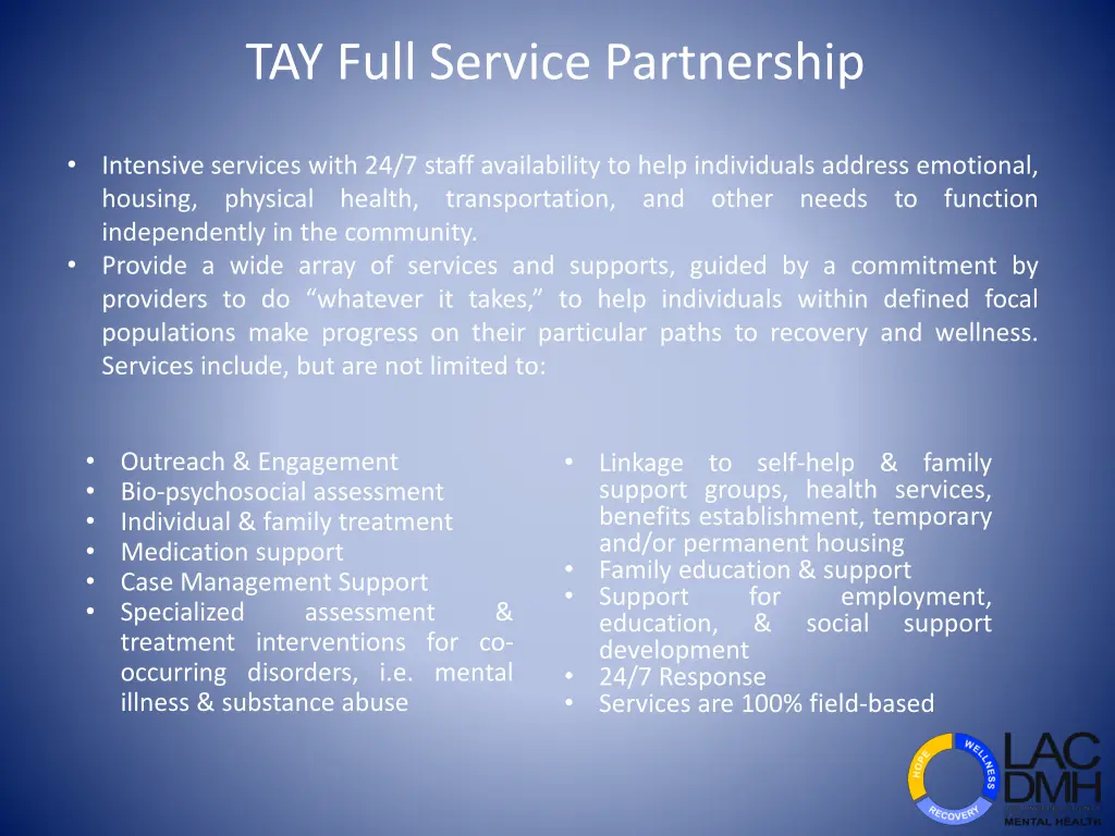 tay full service partnership