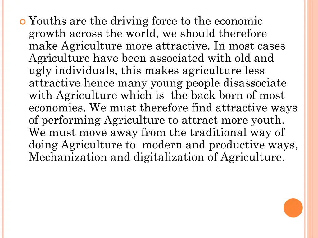 youths are the driving force to the economic