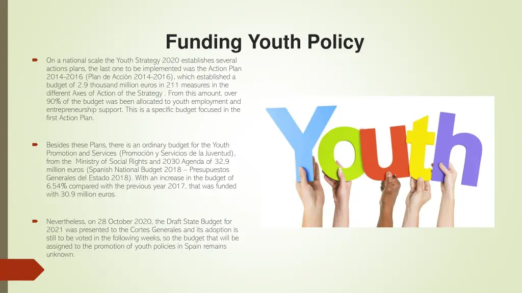 funding youth policy