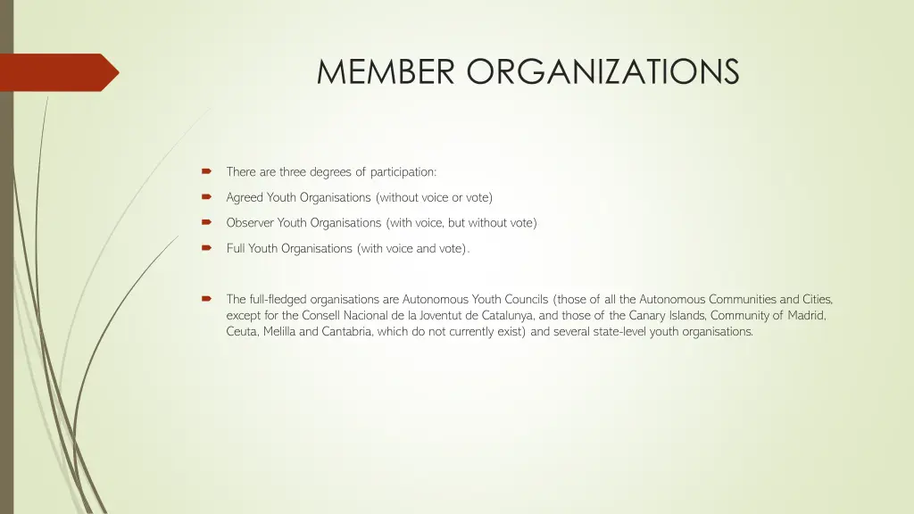 member organizations