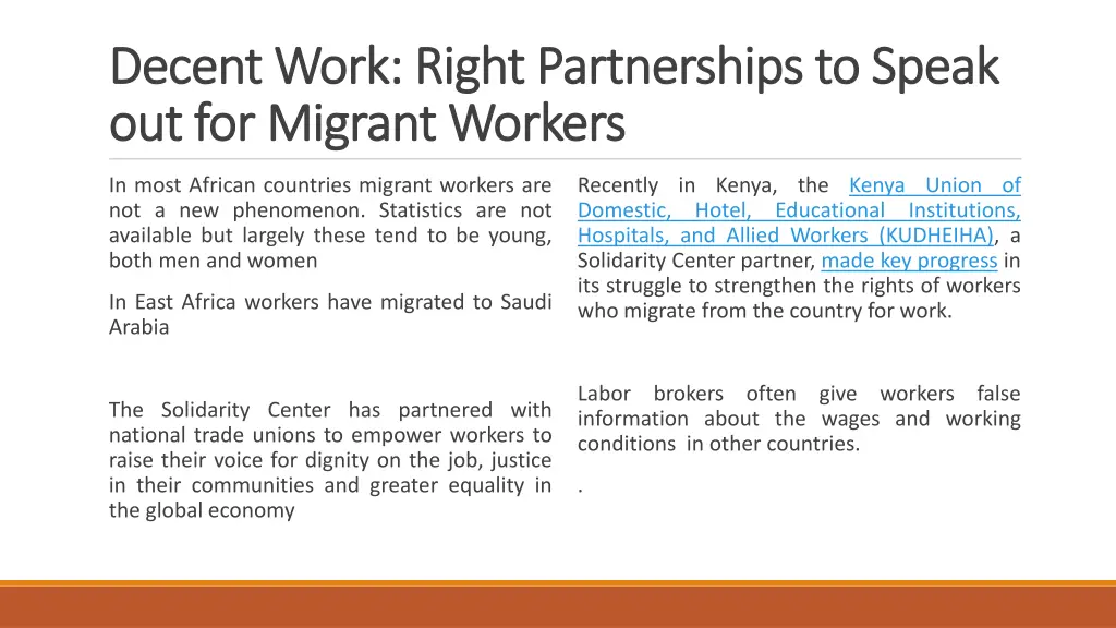 decent work right partnerships to speak decent