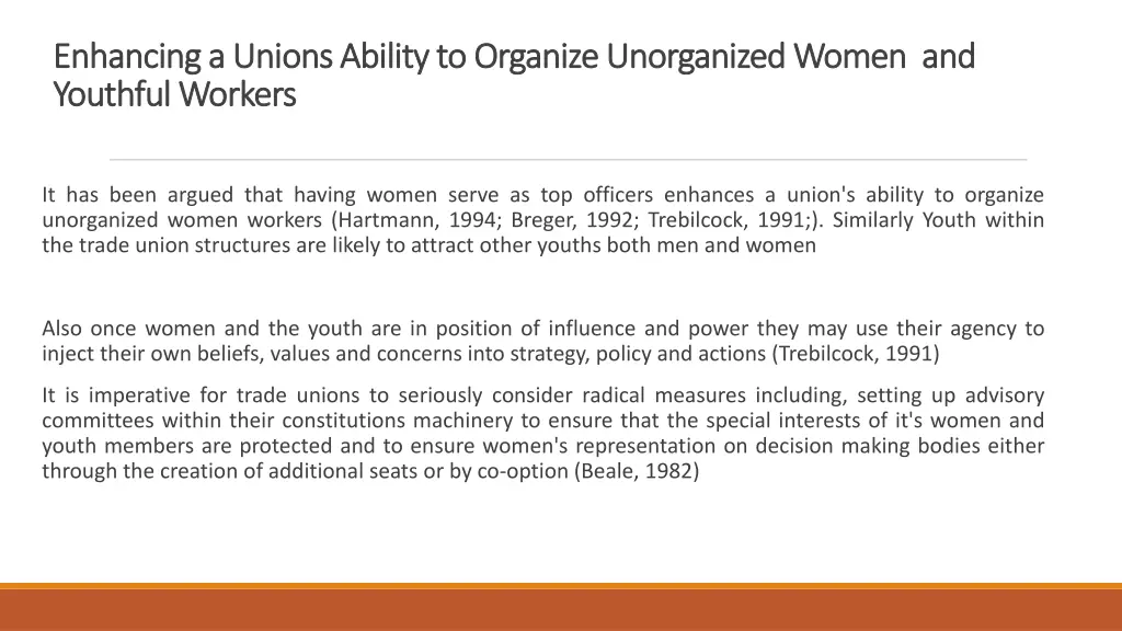 enhancing a unions ability to organize enhancing