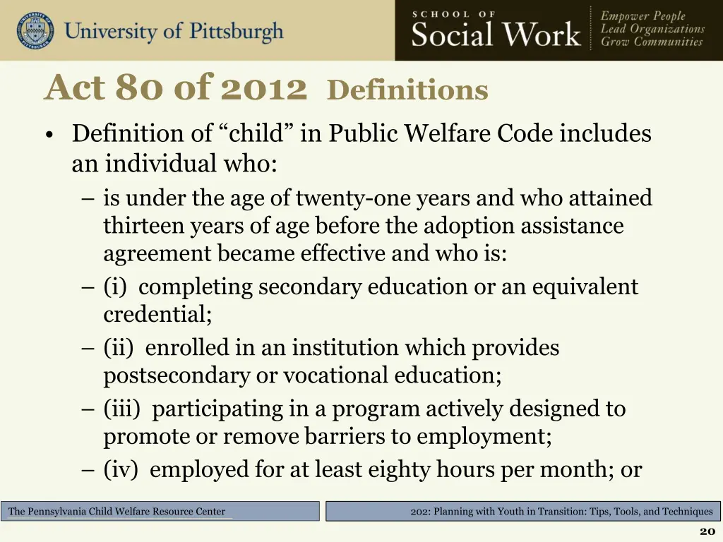 act 80 of 2012 definitions definition of child