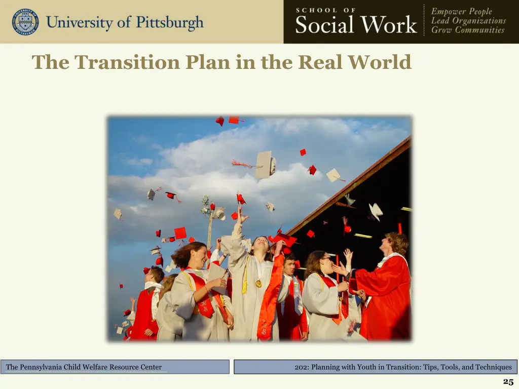 the transition plan in the real world