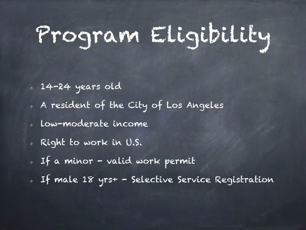 program eligibility