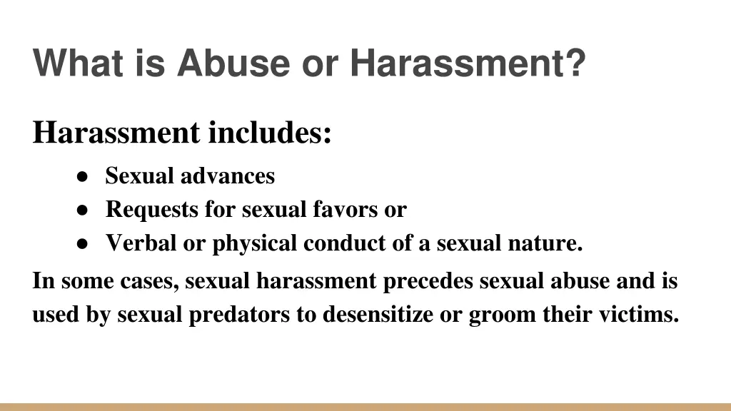 what is abuse or harassment 2