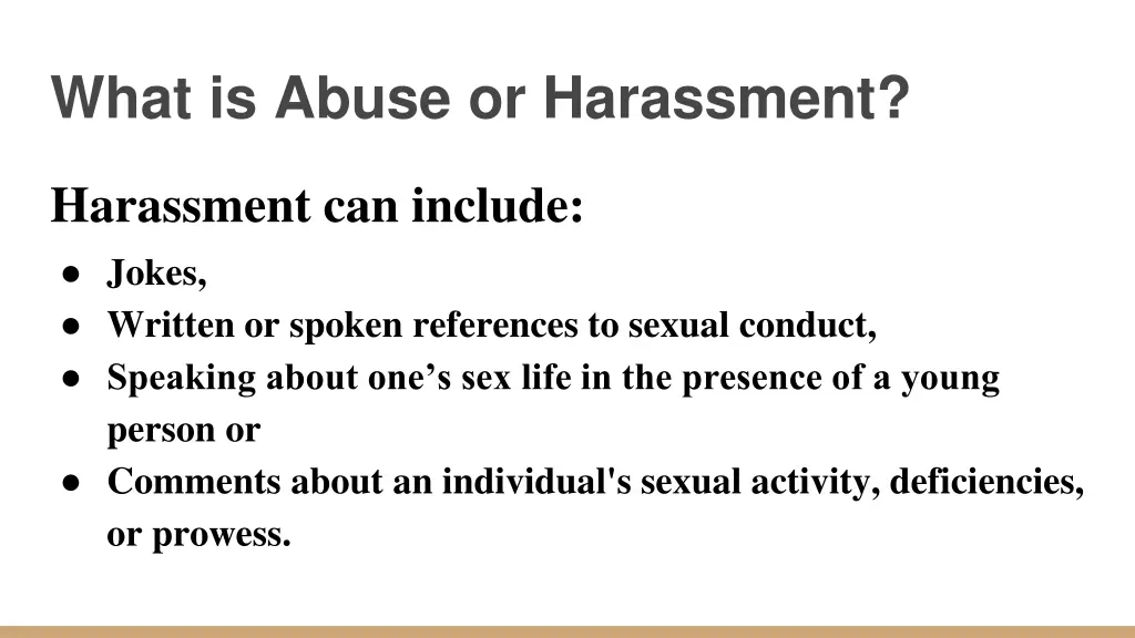 what is abuse or harassment 3