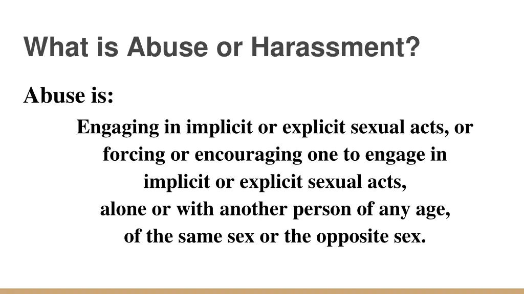 what is abuse or harassment