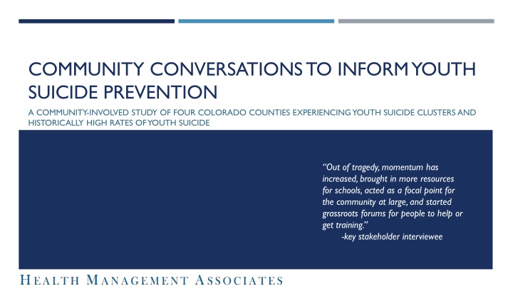 community conversations to inform youth suicide