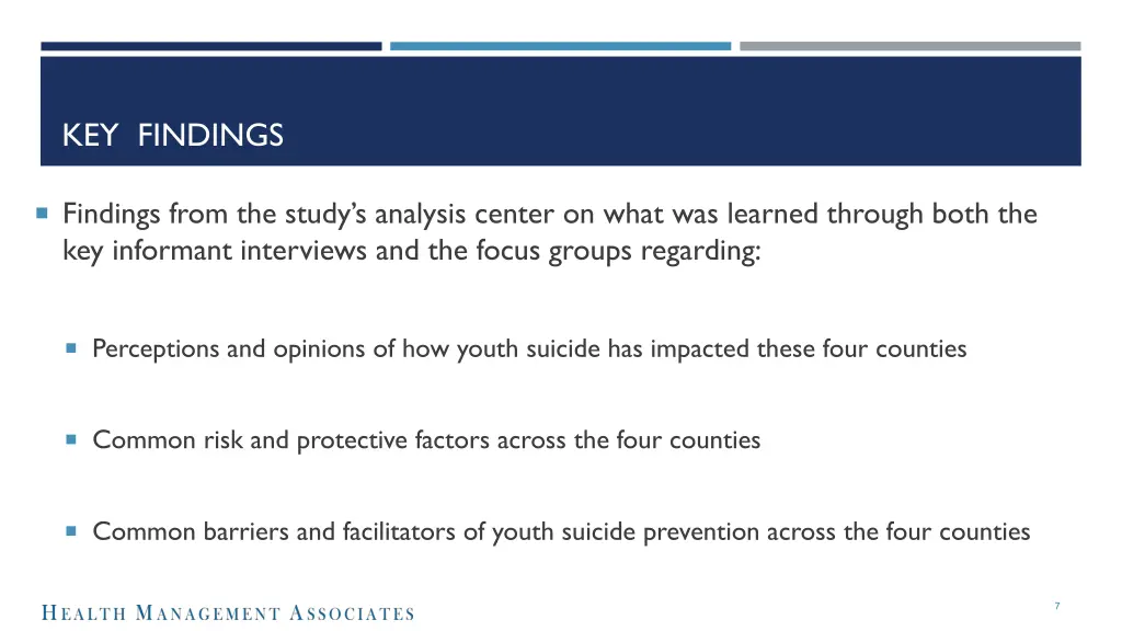 key findings