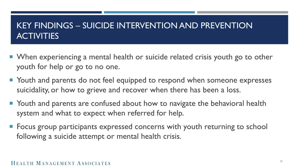 key findings suicide intervention and prevention