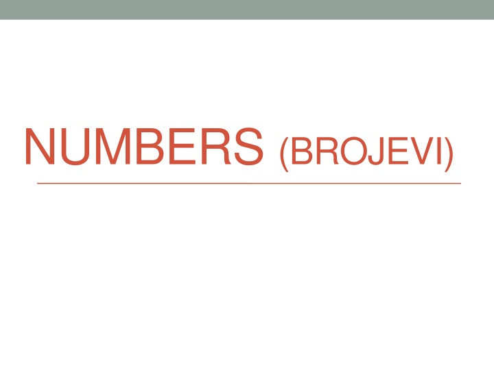 numbers brojevi