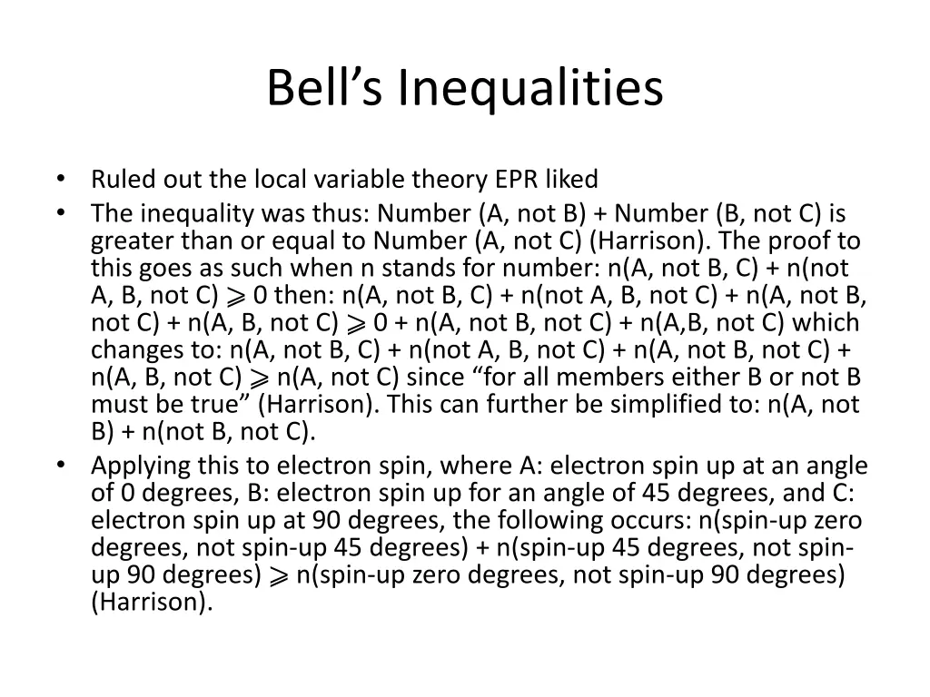 bell s inequalities