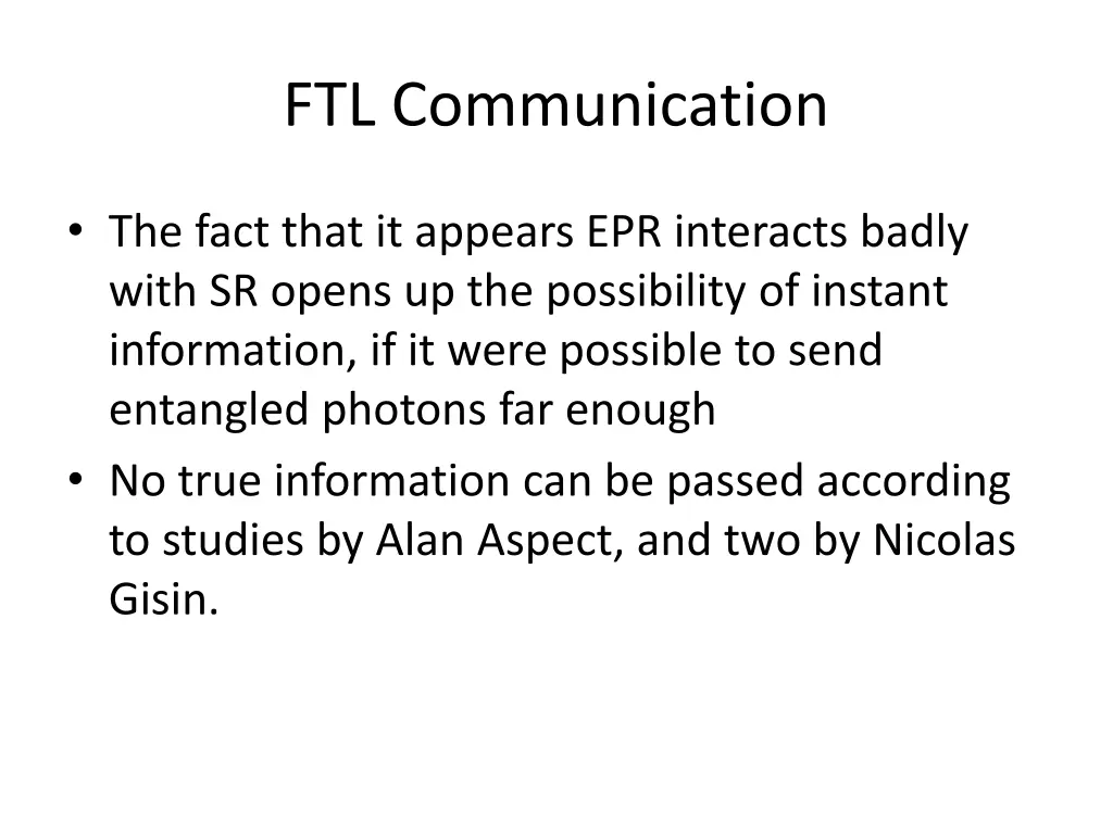 ftl communication