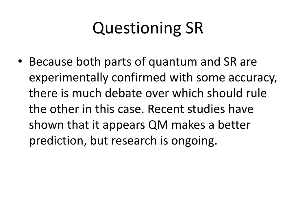 questioning sr