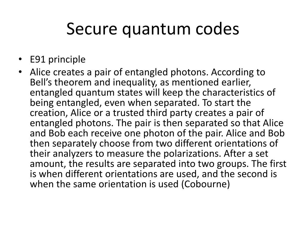 secure quantum codes