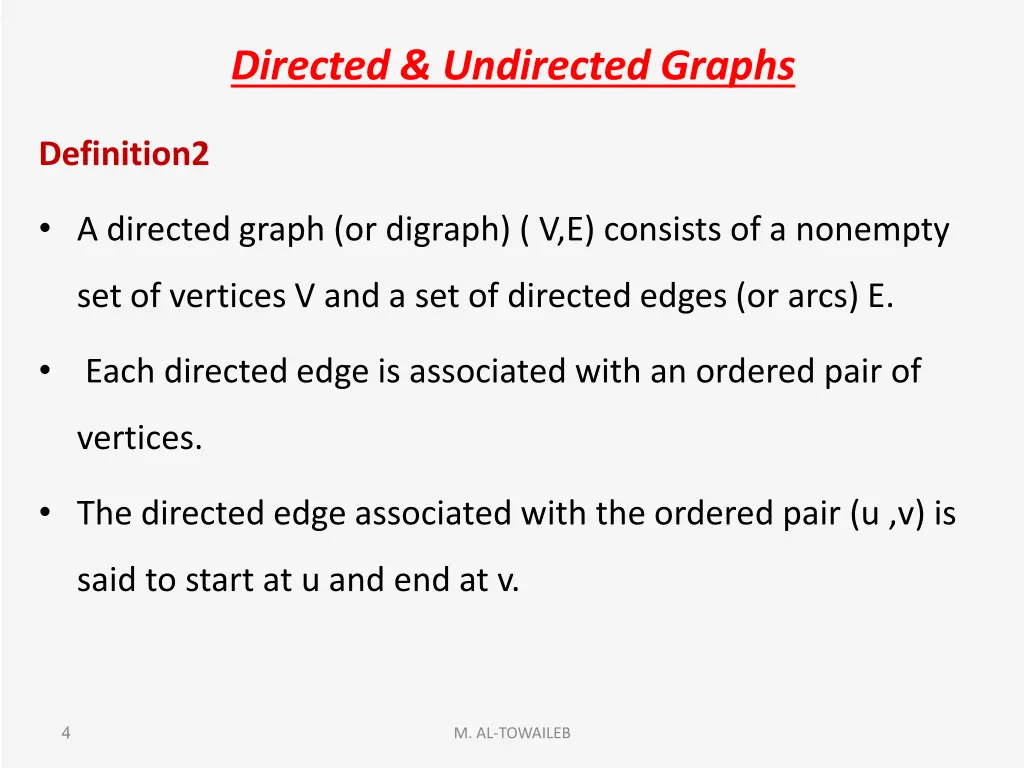 directed undirected graphs