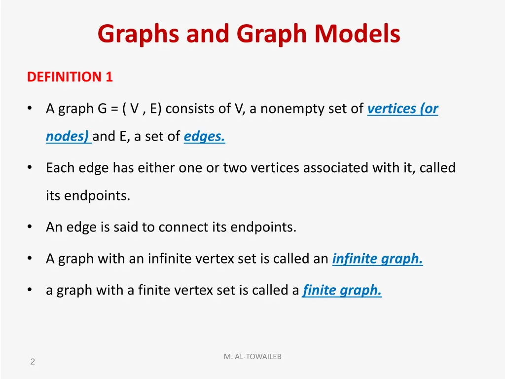 graphs and graph models