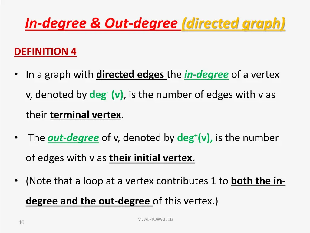 in degree out degree directed graph