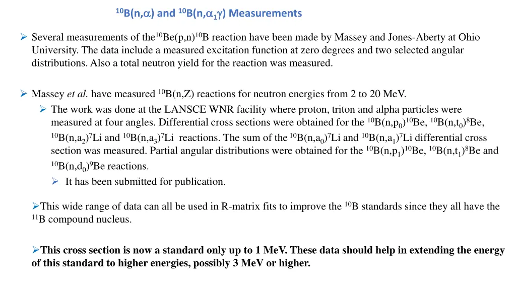 10 b n and 10 b n 1 measurements