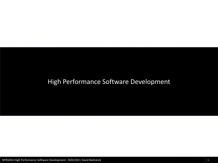 high performance software development