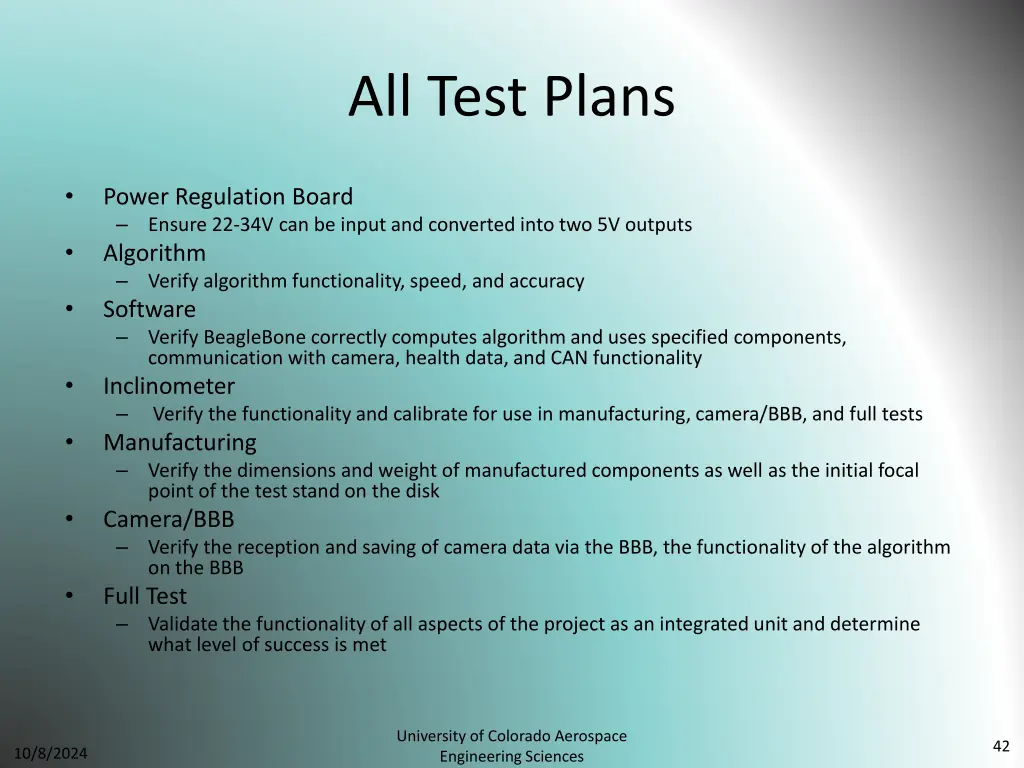 all test plans