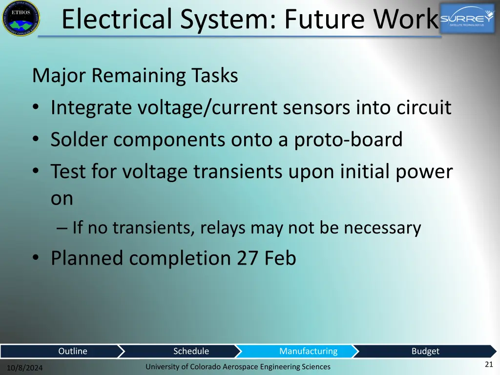 electrical system future work